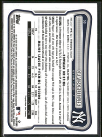 2026 Bowman Rookie Red RC Logo Cam Schlittler Rookie #53