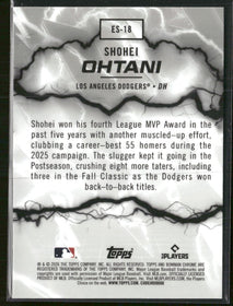 2026 Bowman Electric Sluggers Shohei Ohtani #ES-18