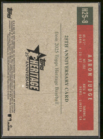 2025 Topps Heritage Heritage 25th Anniversary Holographic Aaron Judge #H25-8