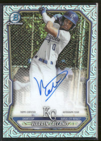 2026 Bowman Chrome Autographs Mojo Refractors Warren Calcaño Auto #BMA-WC