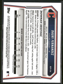 2026 Bowman Chrome Prospects Mojo Blue Refractor Dauri Fernandez #/150 #BCP-116