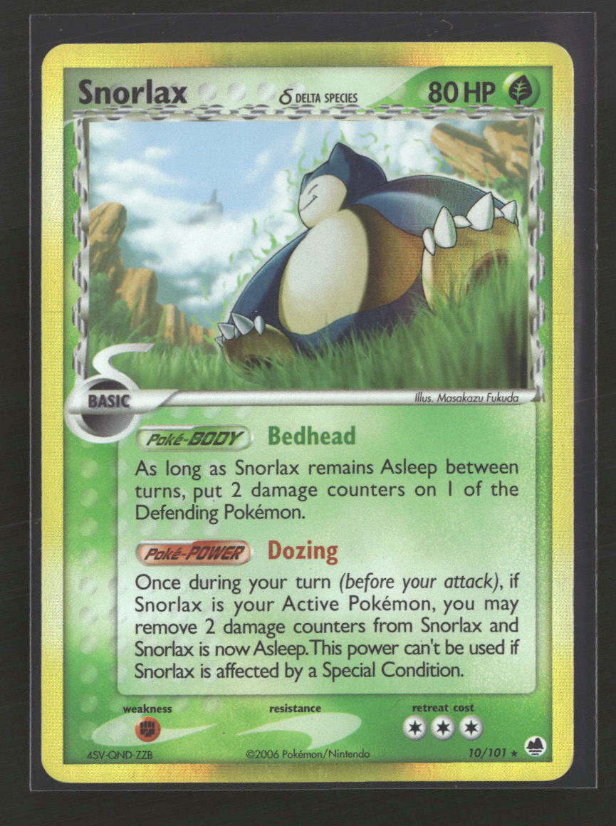 Dragon Frontiers Snorlax (Delta Species) #10/101