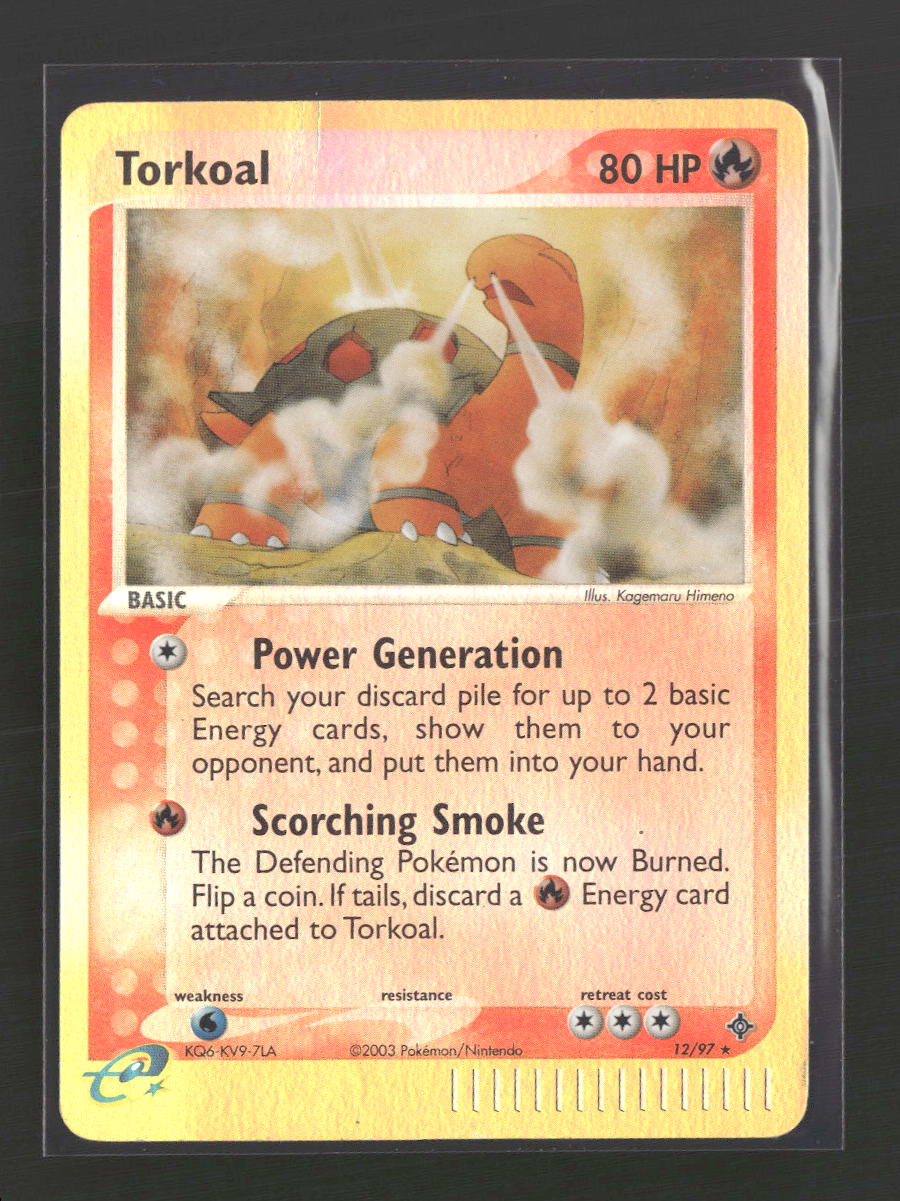 Dragon Torkoal Reverse Holo #12/97 *Damaged*