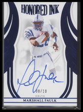 2025 Panini Flawless Honored Ink Sapphire Marshall Faulk #/10 Auto #HI-MFK