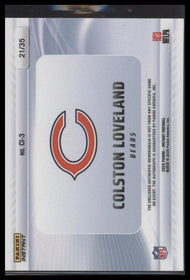 2025 Panini Instant NFL Clearly Instant Patch Auto Colston Loveland /35