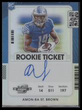 2021 Panini Contenders Optic Amon-Ra St. Brown Rookie Auto #131