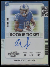 2021 Panini Contenders Optic Amon-Ra St. Brown Rookie Auto #131