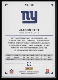 2025 Panini Photogenic Orange Jaxson Dart Rookie #/65 #178