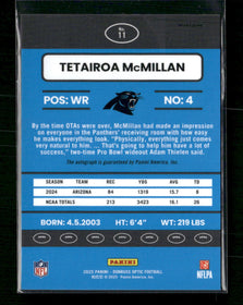 2025 Donruss Optic 2015 Retro Autographs Tetairoa McMillan Auto #11