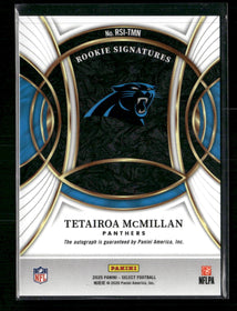 2025 Panini Select Rookie Signatures Tetairoa McMillan Auto #RSI-TMN