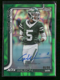 2025 Topps Chrome Green Lava Refractor Garrett Wilson #/99 #235