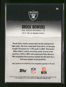 2025 Topps Signature Class Autographs Silver Brock Bowers #/275 Auto #34
