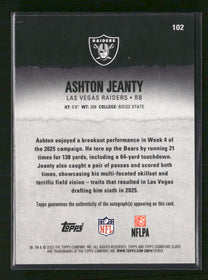 2025 Topps Signature Class Autographs Ashton Jeanty Rookie Auto #102