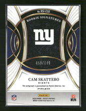 2025 Panini Select Rookie Signatures Blue Prizm Cam Skattebo #/149 Auto #RSI-CSO