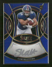 2025 Panini Select Rookie Signatures Blue Prizm Cam Skattebo #/149 Auto #RSI-CSO