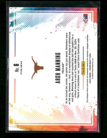 2025 Panini Prizm Draft Picks Black Color Blast Arch Manning #6
