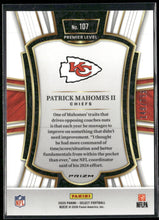 2025 Panini Select White Prizm Shock Patrick Mahomes II #/799 #107