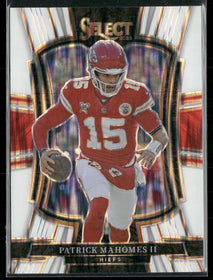 2025 Panini Select White Prizm Shock Patrick Mahomes II #/799 #107