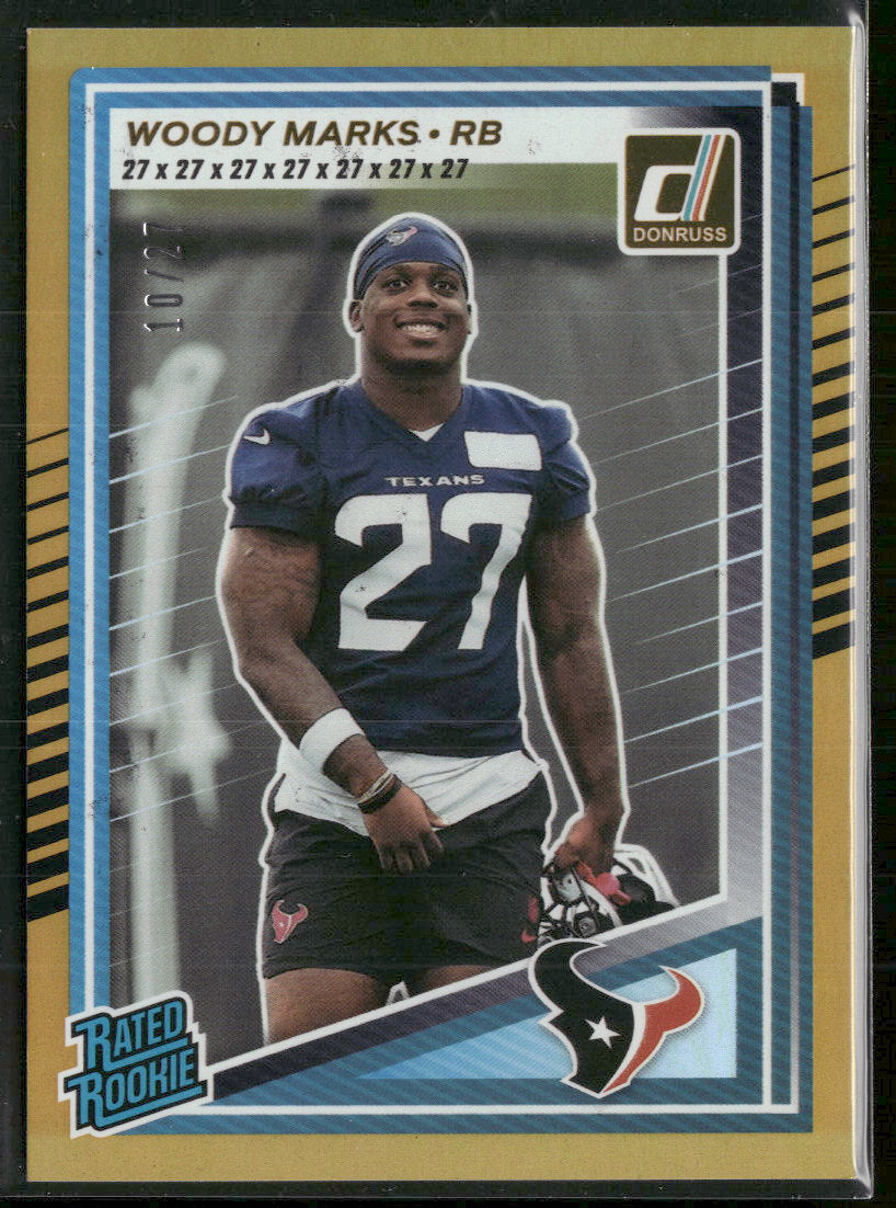 2025 Donruss Jersey Number Woody Marks Rookie #/27 #377