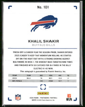 2025 Panini Photogenic Autographs Bronze Khalil Shakir Auto #101