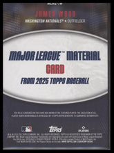 2025 Topps Major League Material Relics (Series Two) James Wood #MLM2-JW