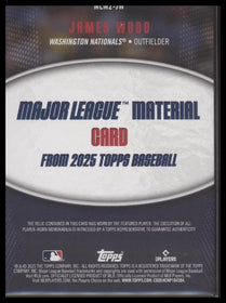 2025 Topps Major League Material Relics (Series Two) James Wood #MLM2-JW