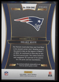 2024 Panini Select Draft Selections Memorabilia Red Prizm Drake Maye #DSM-DME