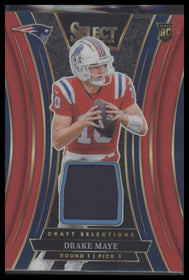2024 Panini Select Draft Selections Memorabilia Red Prizm Drake Maye #DSM-DME