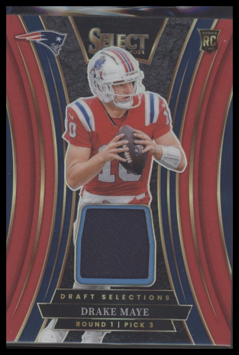 2024 Panini Select Draft Selections Memorabilia Red Prizm Drake Maye #DSM-DME