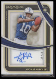 2025 Panini Immaculate Collection Rookie Signatures Adonai Mitchell /49