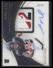 2025 Panini Immaculate Collection Numbers Rookie Patch Auto Jaylin Noel /82
