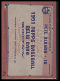 2026 Topps 1991 Baseball 35th Anniversary Relics (Series Two) Pete Alonso