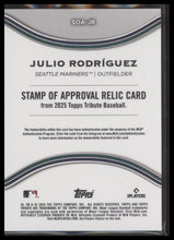 2024 Topps Tribute Stamp of Approval Relics Green /99 Julio Rodríguez #SOA-JR
