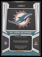 2023 Panini Certified Freshman Fabric Signatures Red De'Von Achane /199 Auto