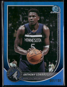 2025-26 Bowman Chrome Blue Refractors Anthony Edwards #/150 #BCV-103