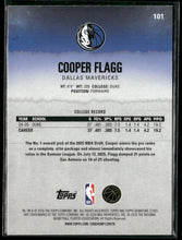 2025-26 Topps Signature Class Cooper Flagg RC #101