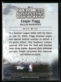 2025-26 Bowman Greatness Loading Cooper Flagg #GL-1