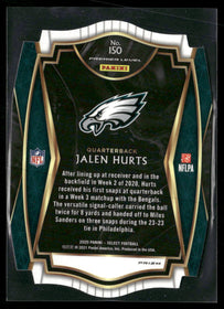 2020 Panini Select Purple Prizm Die Cut Jalen Hurts RC #150