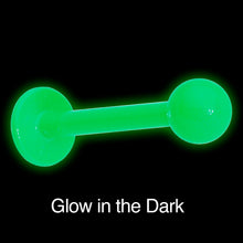 16G 3/8 Teal Green Glow In The Dark Effect Labret Monroe