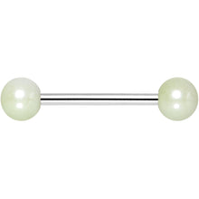 Baby Blue Pearlescent Acrylic Ball End Barbell Tongue Ring