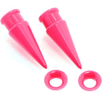 Pink 2 in 1 Interchangeable Screw Fit Plug and Taper Set