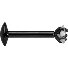 5/16 Clear Star CZ Gem Black PVD Internally Threaded Labret Monroe