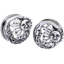 Cosmic Sun and Moon Screw Fit Tunnel Plug Set 6mm to 25mm