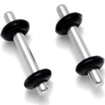 Stainless Steel Micro Straight Plug Set 14G to 8G