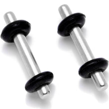 Stainless Steel Micro Straight Plug Set 14G to 8G