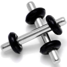 Stainless Steel Micro Straight Plug Set 14G to 8G