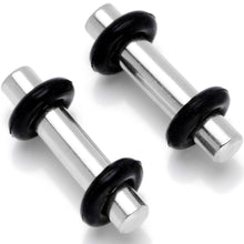 Stainless Steel Micro Straight Plug Set 14G to 8G