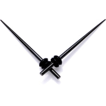 Black Anodized Titanium Micro Taper Straight Plug Set 14G to 8G