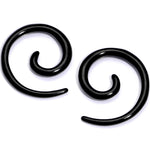Black Anodized Titanium Micro Spiral Taper Set 12G to 6G
