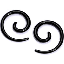 Black Anodized Titanium Micro Spiral Taper Set 12G to 6G
